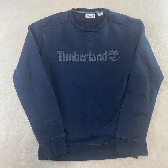 Timberland Navy Blue Long Sleeved Crew Neck Sweater Size Small - Picture 1 of 9